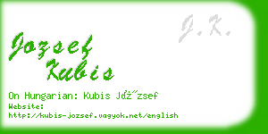 jozsef kubis business card